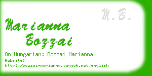 marianna bozzai business card